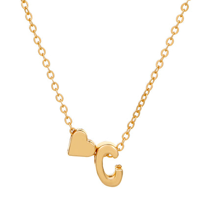 IG Style Letter Heart Shape Alloy Plating Women's Pendant Necklace