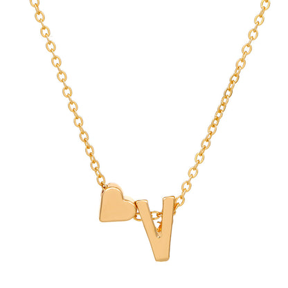 IG Style Letter Heart Shape Alloy Plating Women's Pendant Necklace