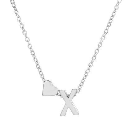 IG Style Letter Heart Shape Alloy Plating Women's Pendant Necklace