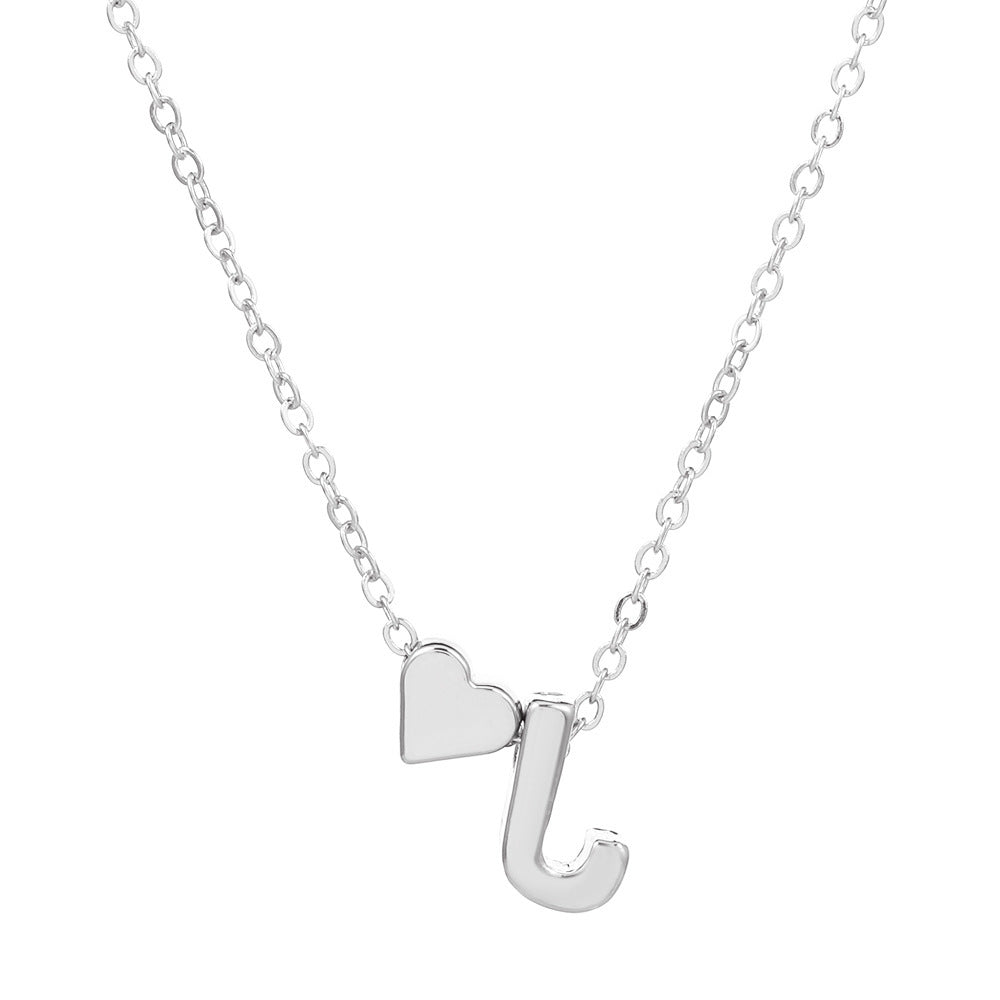 IG Style Letter Heart Shape Alloy Plating Women's Pendant Necklace