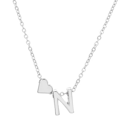 IG Style Letter Heart Shape Alloy Plating Women's Pendant Necklace