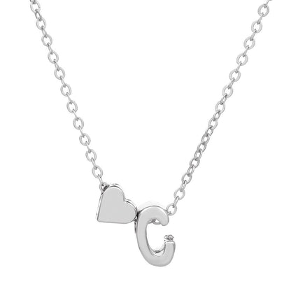 IG Style Letter Heart Shape Alloy Plating Women's Pendant Necklace