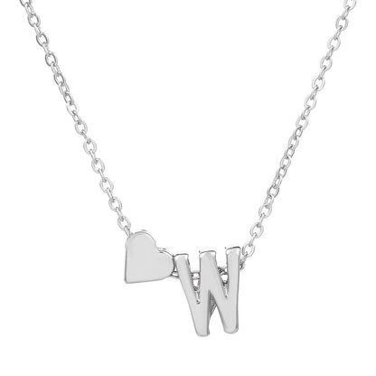 IG Style Letter Heart Shape Alloy Plating Women's Pendant Necklace