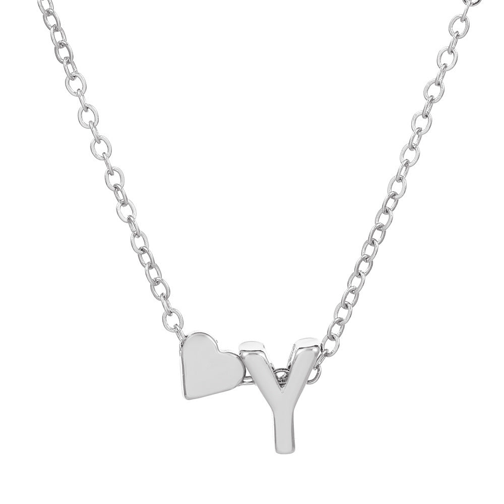 IG Style Letter Heart Shape Alloy Plating Women's Pendant Necklace