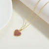 Copper 14K Gold Plated Vintage Style Simple Style Commute Cross Heart Shape Inlay Zircon Pendant Necklace