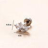 1 Piece Classic Style Heart Shape Polishing Plating Stainless Steel Copper Zircon 18K Gold Plated Ear Studs