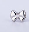 1 Piece Simple Style Leaf Heart Shape Crown Inlay Copper Zircon Ear Studs