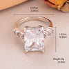 Wholesale Shiny Geometric Copper Inlay 18K Gold Plated Silver Plated Zircon Rings