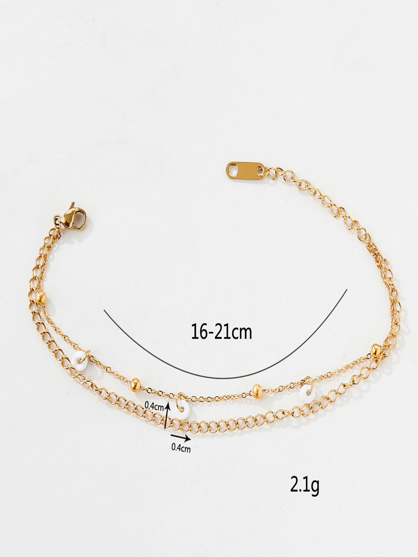 Stainless Steel 18K Gold Plated Simple Style Solid Color Bracelets