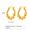 1 Pair IG Style Geometric Stainless Steel 18K Gold Plated Earrings