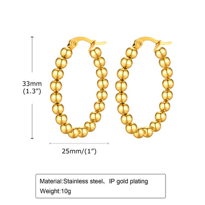 1 Pair IG Style Geometric Stainless Steel 18K Gold Plated Earrings