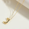 Copper 14K Gold Plated Vintage Style Simple Style Commute Letter Pendant Necklace