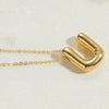 Copper 14K Gold Plated Vintage Style Simple Style Commute Letter Pendant Necklace