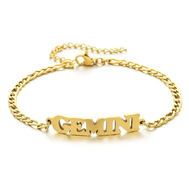 Copper White Gold Plated Gold Plated Simple Style Letter Copper Bracelets