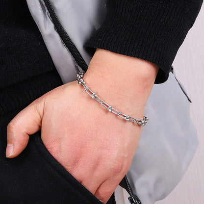 Stainless Steel Casual Simple Style U Shape Bracelets