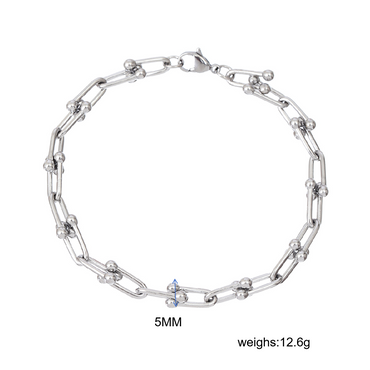 Stainless Steel Casual Simple Style U Shape Bracelets