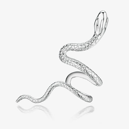 1 Piece IG Style Cool Style Snake Plating Sterling Silver White Gold Plated Ear Cuffs