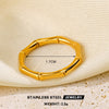 Stainless Steel 18K Gold Plated Simple Style Bamboo Rings Bracelets