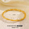 Stainless Steel 18K Gold Plated Simple Style Bamboo Rings Bracelets