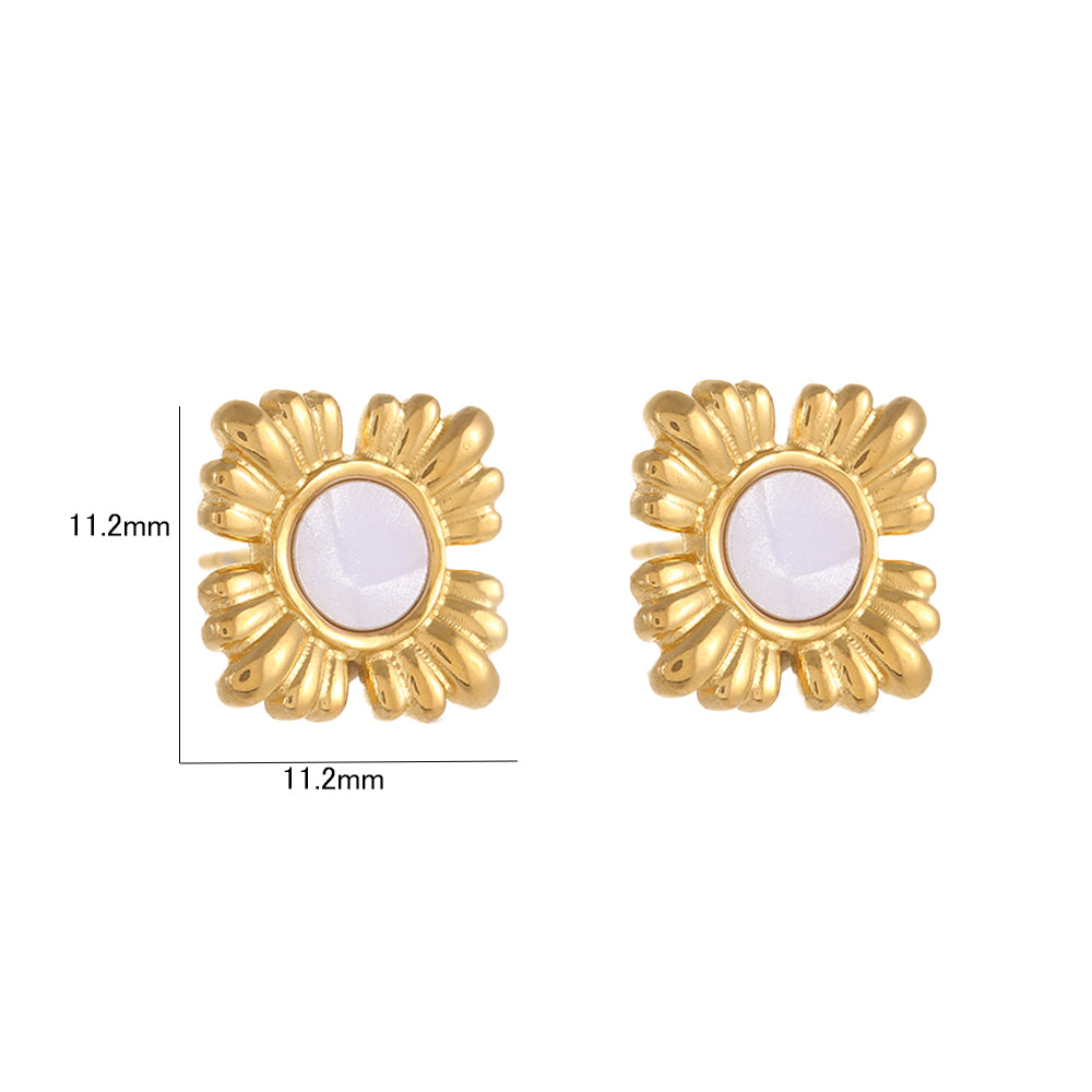 1 Pair Casual Simple Style Butterfly Stainless Steel Shell 18K Gold Plated Ear Studs