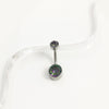 1 Piece Belly Rings Elegant Simple Style Solid Color Pure Titanium Inlay Zircon Belly Rings