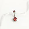 1 Piece Belly Rings Elegant Simple Style Solid Color Pure Titanium Inlay Zircon Belly Rings