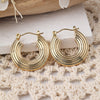 1 Pair IG Style Casual Geometric Stainless Steel 18K Gold Plated Hoop Earrings