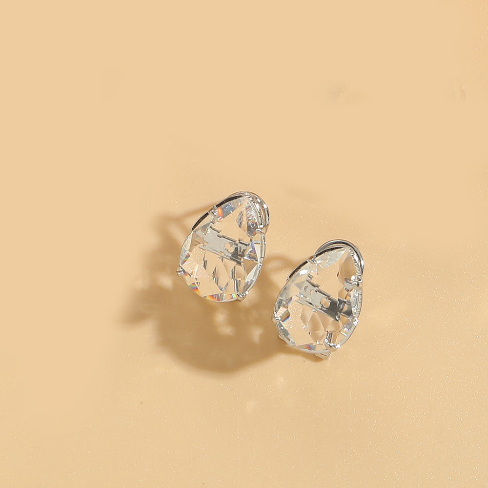 1 Pair Vintage Style Simple Style Commute Water Droplets Inlay Copper Zircon 14K Gold Plated Ear Studs