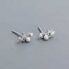 1 Pair IG Style Simple Style Geometric Plating Inlay Sterling Silver Artificial Pearls Artificial Diamond Ear Studs