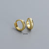 1 Pair Simple Style Round Plating Sterling Silver Hoop Earrings