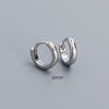 1 Pair Simple Style Round Plating Sterling Silver Hoop Earrings