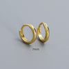 1 Pair Simple Style Round Plating Sterling Silver Hoop Earrings