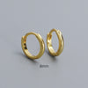 1 Pair Simple Style Round Plating Sterling Silver Hoop Earrings