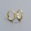 1 Pair Simple Style Round Plating Sterling Silver Hoop Earrings