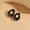 1 Pair Vintage Style Simple Style Commute Water Droplets Enamel Inlay Copper Acrylic Zircon 14K Gold Plated Ear Studs