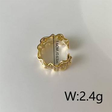 1 Piece Simple Style Solid Color Plating Copper 18K Gold Plated Ear Cuffs