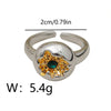 Wholesale Simple Style Technology Copper Plating 18K Gold Plated Open Rings