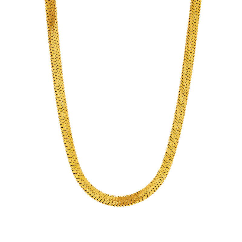 Stainless Steel 18K Gold Plated Vintage Style Geometric Plating Necklace