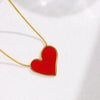 Stainless Steel Simple Style Classic Style Heart Shape Pendant Necklace