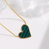 Stainless Steel Simple Style Classic Style Heart Shape Pendant Necklace