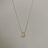 Copper 18K Gold Plated Simple Style Artistic Star Moon Flower Inlay Shell Necklace