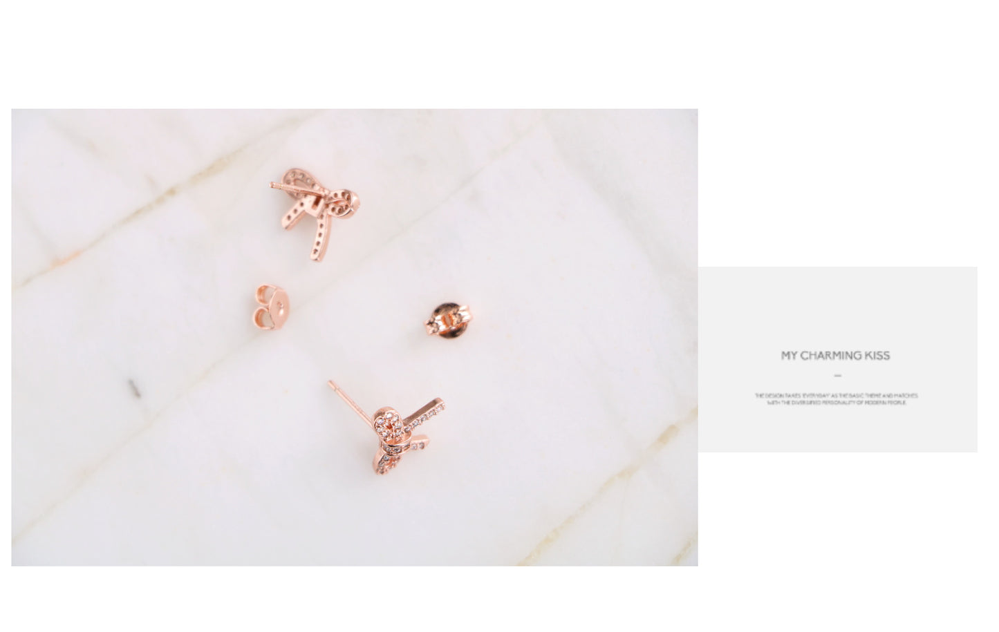 1 Pair IG Style Sweet Bow Knot Inlay Copper Zircon Ear Studs