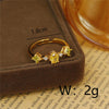 Wholesale IG Style Baroque Style Shiny Geometric Copper Inlay 18K Gold Plated Zircon Open Rings