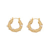 1 Pair IG Style Simple Style C Shape Solid Color Inlay Stainless Steel Artificial Pearls Zircon 18K Gold Plated Ear Studs