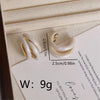 1 Pair Casual Simple Style C Shape Enamel Copper 18K Gold Plated Ear Studs