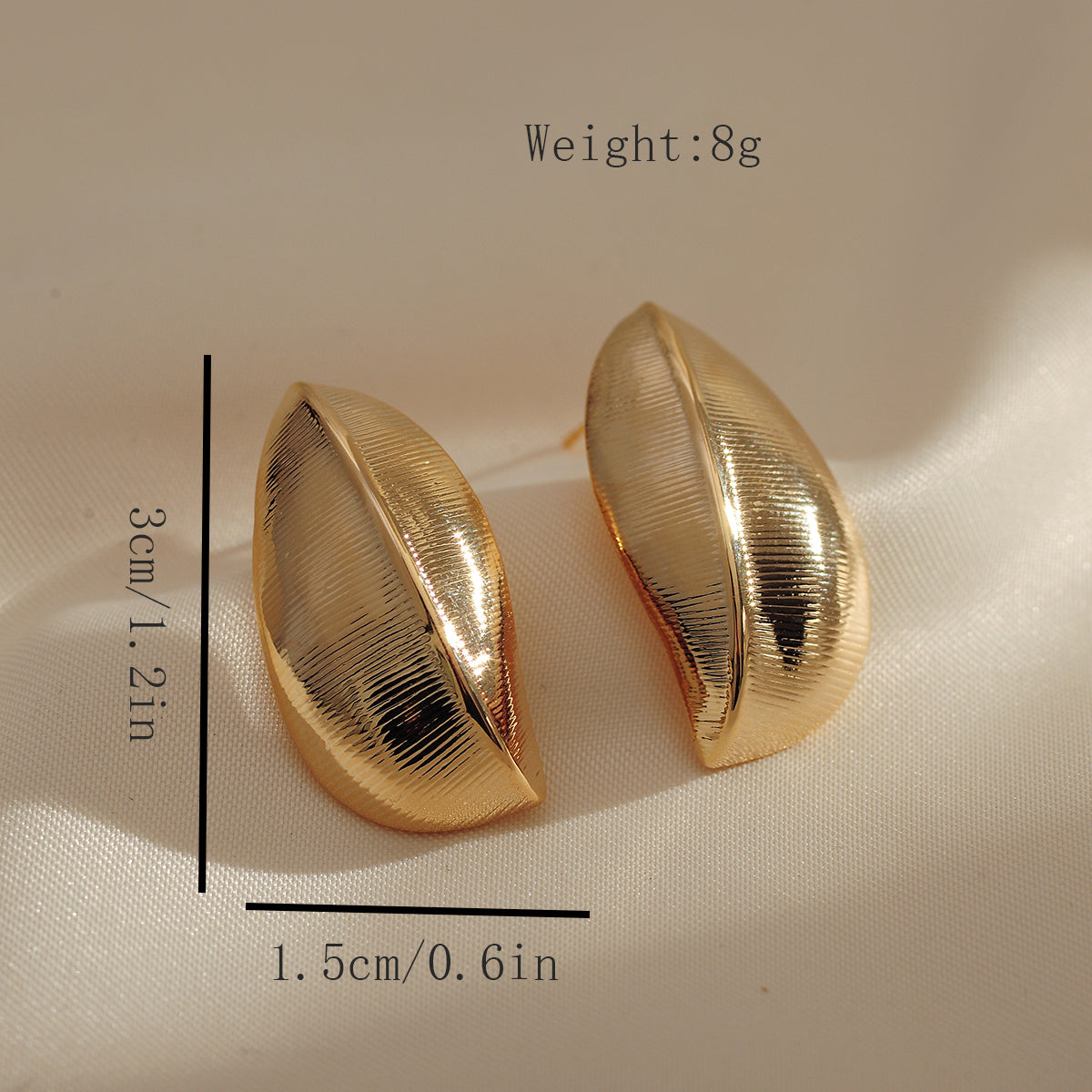 1 Pair Simple Style Geometric Copper Gold Plated Ear Studs