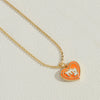 Copper 14K Gold Plated Vintage Style Simple Style Commute Constellation Heart Shape Enamel Pendant Necklace