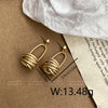 1 Pair Nordic Style Exaggerated Simple Style Geometric Copper 18K Gold Plated Drop Earrings