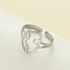 Stainless Steel Retro Simple Style Geometric Open Rings