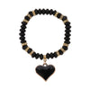 Vacation Bohemian Heart Shape Artificial Crystal Beaded Women's Bracelets